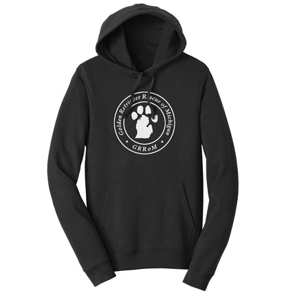 Golden Retriever Rescue of Michigan Logo - Full Front White - Hoodie