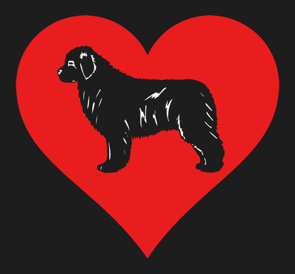 Newfoundland on Heart Left Chest - Women's Full-Zip Hoodie Sweatshirt