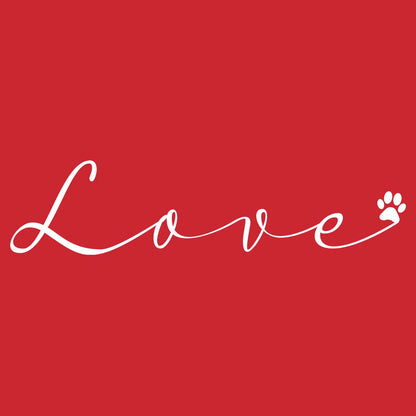 Love Script Paw - Women's V-Neck T-Shirt