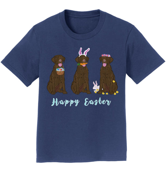 Animal Pride - Easter Chocolate Labrador Line Up - Kids' Unisex T-Shirt