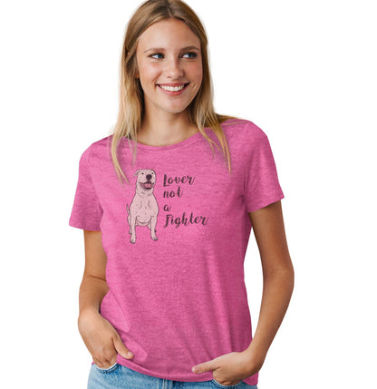 Animal Pride - White Pit Bull Lover Not Fighter - Women's Tri-Blend T-Shirt