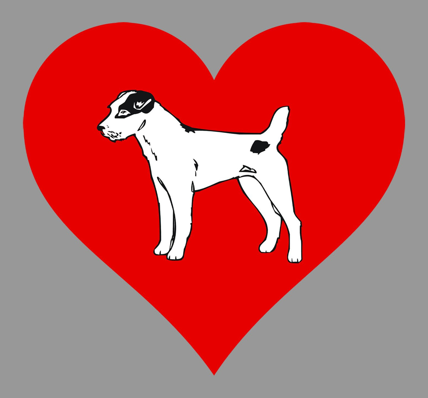 Jack Russell Terrier on Heart Left Chest - Women's Full-Zip Hoodie Sweatshirt