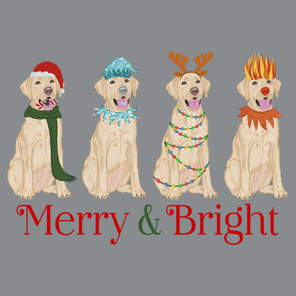 Yellow Lab Christmas Line Up - Adult Unisex Crewneck Sweatshirt