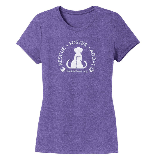 Parker Paws Rescue Foster Adopt - Women's Tri-Blend T-Shirt