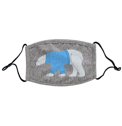 Ugly Sweater Polar Bear - Adult Adjustable Face Mask