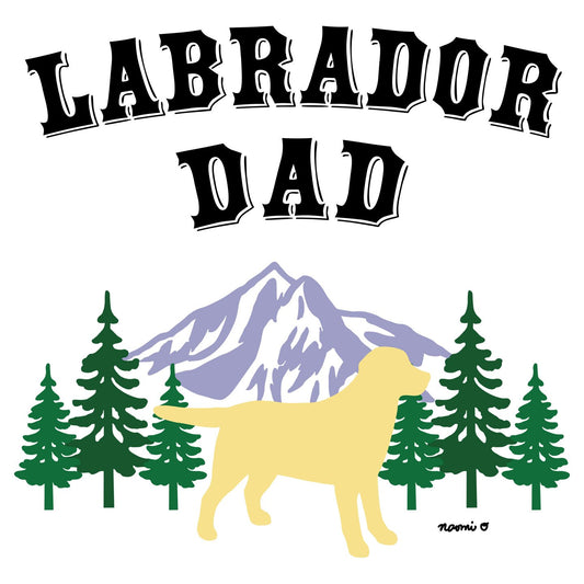 Yellow Lab Dad Mountain - Adult Unisex Hoodie Sweatshirt