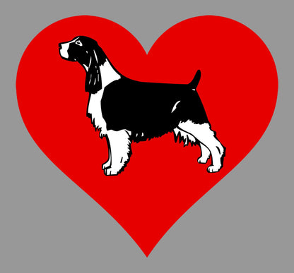 English Springer Spaniel on Heart Left Chest - Women's Full-Zip Hoodie Sweatshirt