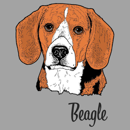 Beagle Headshot - Women's V-Neck T-Shirt