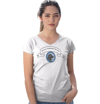 Animal Pride - LRC 90 Year Anniversary - Women's V-Neck T-Shirt