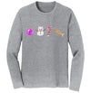 Christmas Cat Pattern - Adult Unisex Long Sleeve T-Shirt