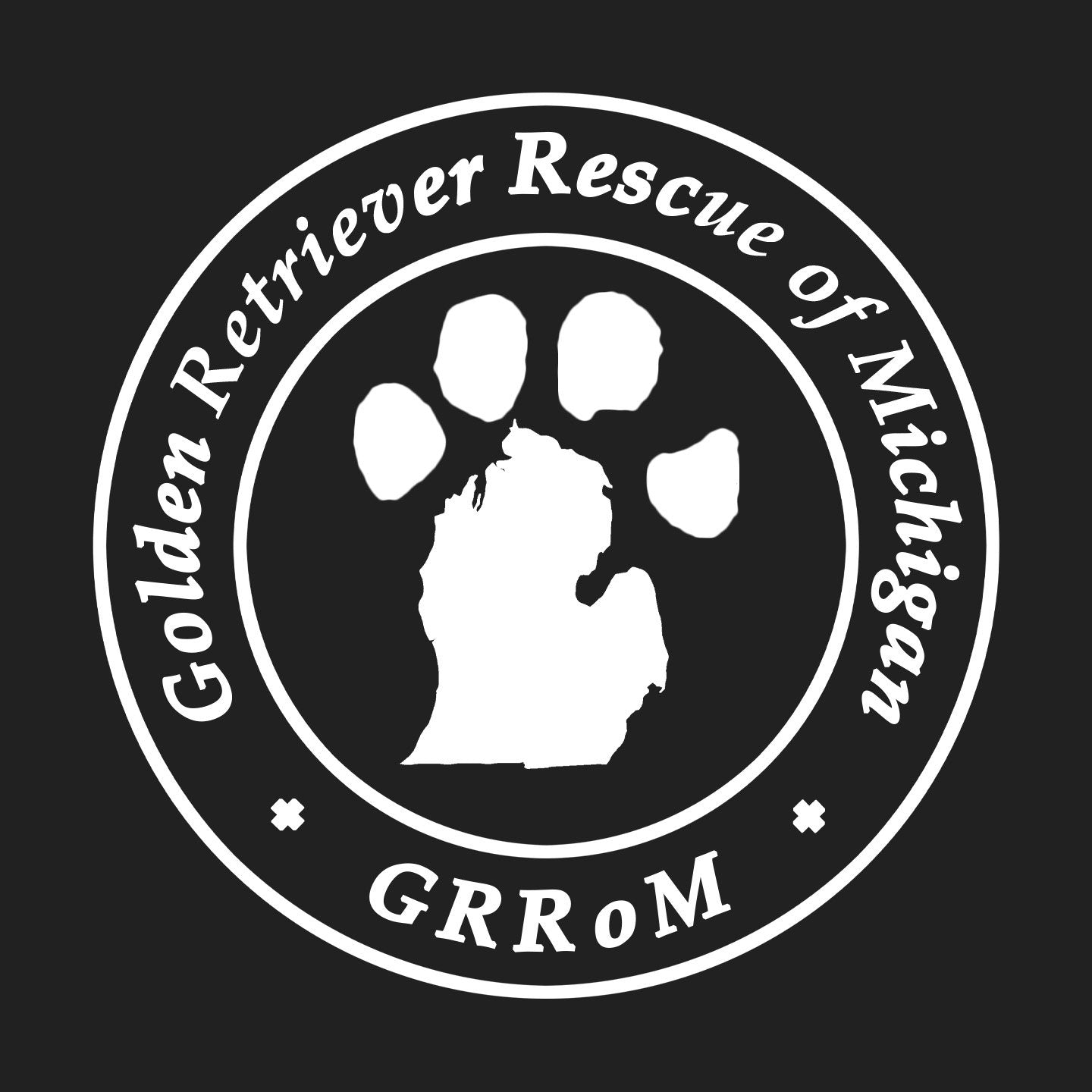 Golden Retriever Rescue of Michigan White Left Chest Logo - Women's V-Neck T-Shirt