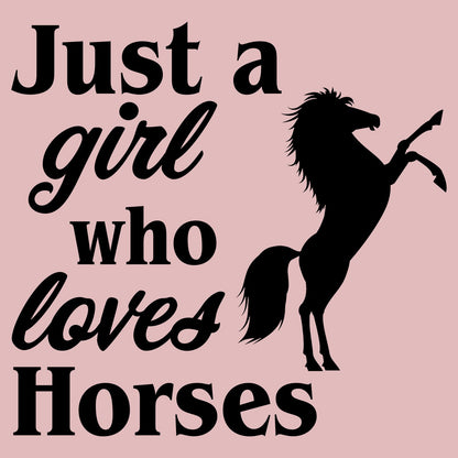 Just A Girl Who Loves Horses Silhouette - Women's Fitted T-Shirt