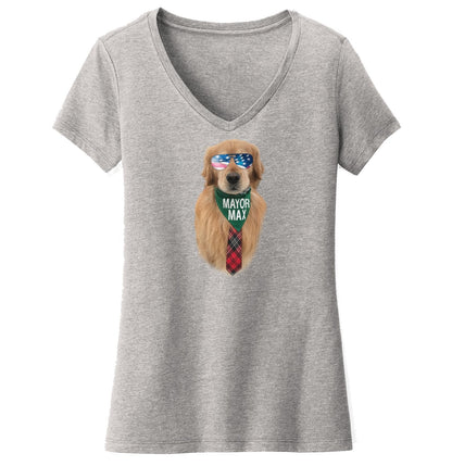 Sunglasses Mayor Max - Women's V-Neck T-Shirt