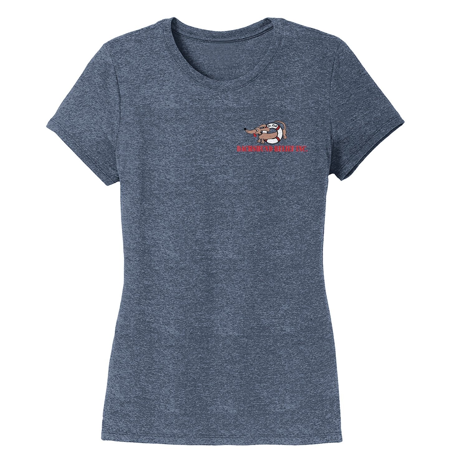 So Cal Dachshund Relief Left Chest Logo - Women's Tri-Blend T-Shirt