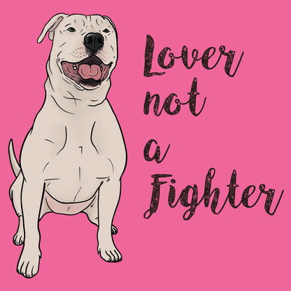 White Pit Bull Lover Not Fighter - Women's Tri-Blend T-Shirt