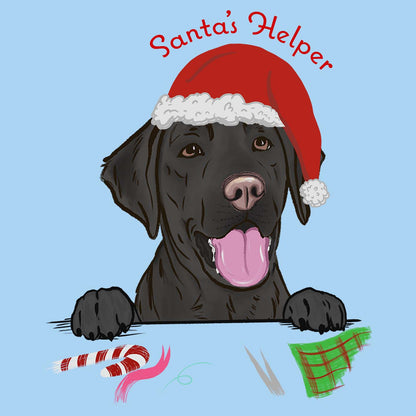 Santa Helper Black Lab - Adult Unisex T-Shirt