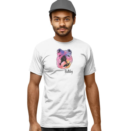 Colorful Bulldog Headshot - Adult Unisex T-Shirt