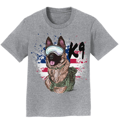 Military K9 German Shepherd - Kids' Unisex T-Shirt