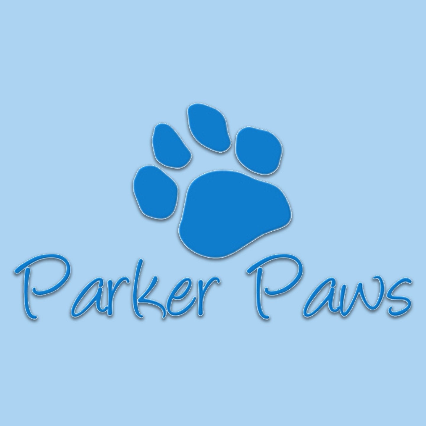 Parker Paws Blue Paw Print Logo - Kids' Unisex T-Shirt