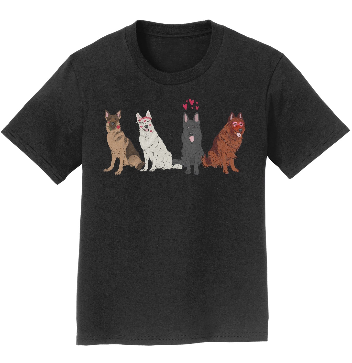 German Shepherd Love Line Up - Kids' Unisex T-Shirt