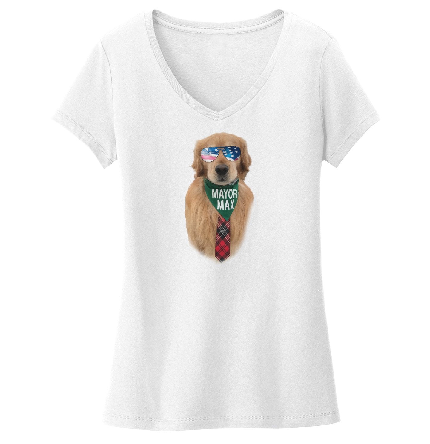 Sunglasses Mayor Max - Women's V-Neck T-Shirt