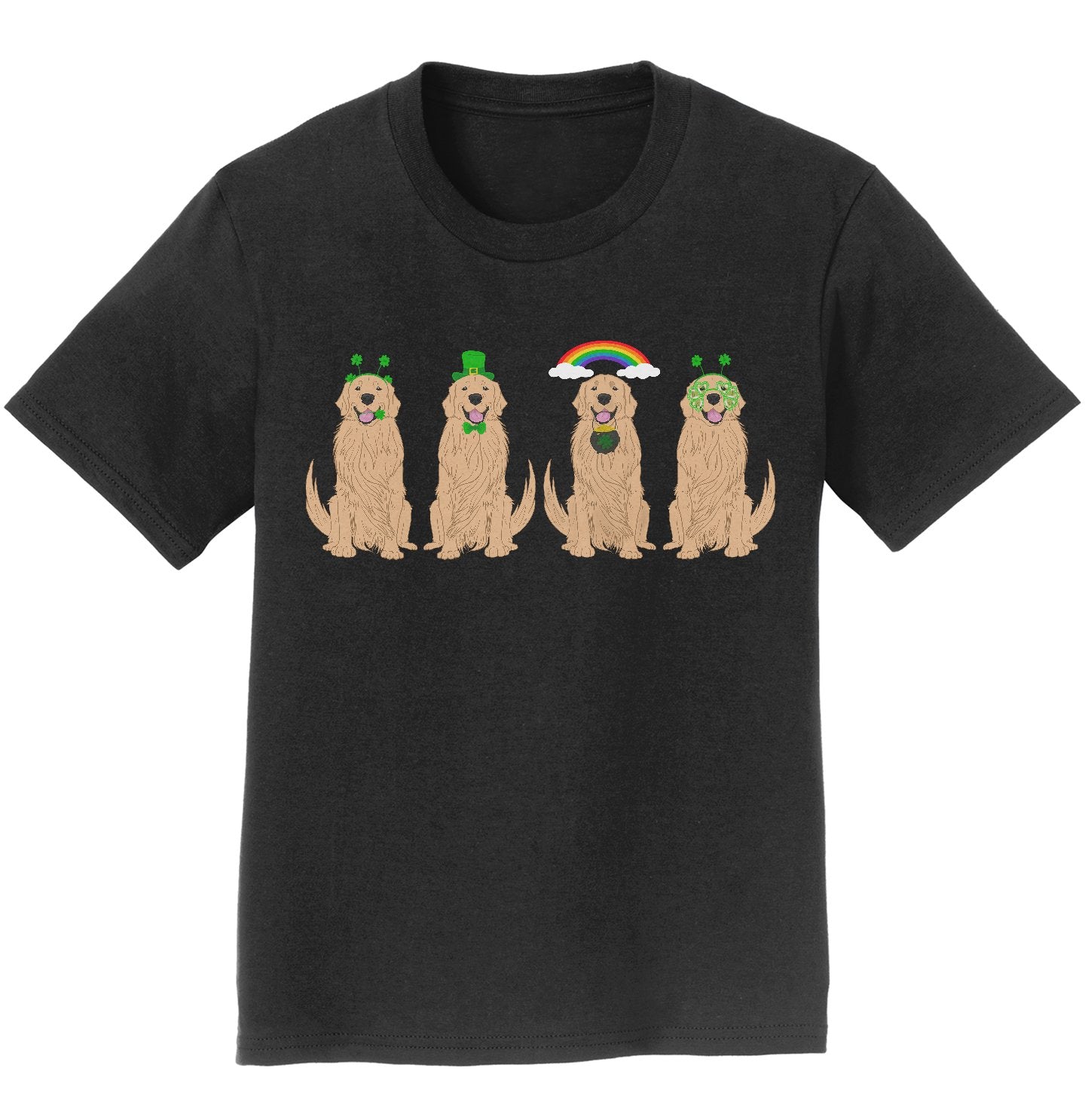 Golden Retriever Lucky Line Up - Kids' Unisex T-Shirt