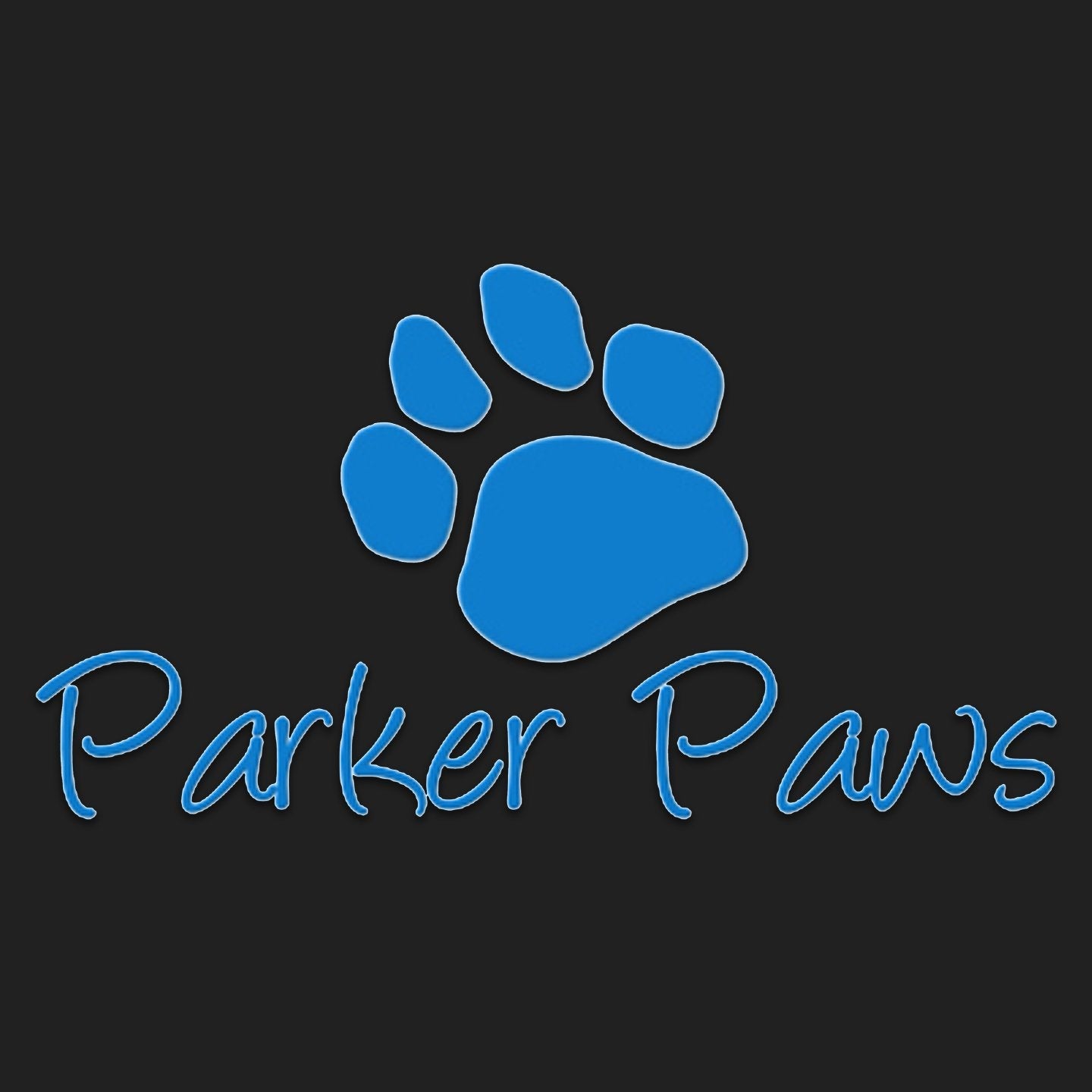 Parker Paws Blue Paw Print Logo - Women's V-Neck T-Shirt