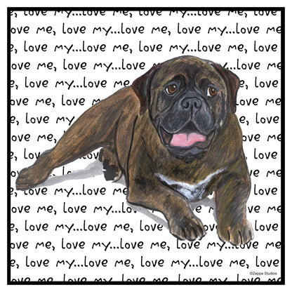 Bullmastiff Love Text - Adult Unisex Hoodie Sweatshirt