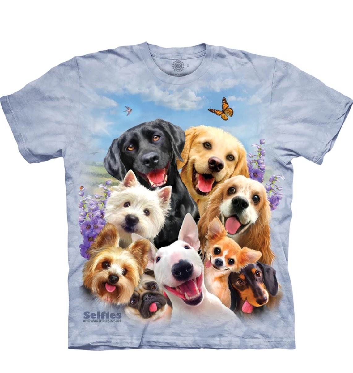 Dogs Selfie - The Mountain - Kids 3D Dog T-Shirt