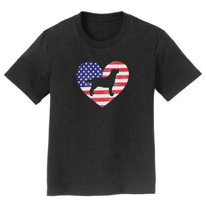 USA Flag Lab Silhouette - Kids' Unisex T-Shirt