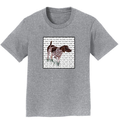 German Pointer Love Text - Kids' Unisex T-Shirt