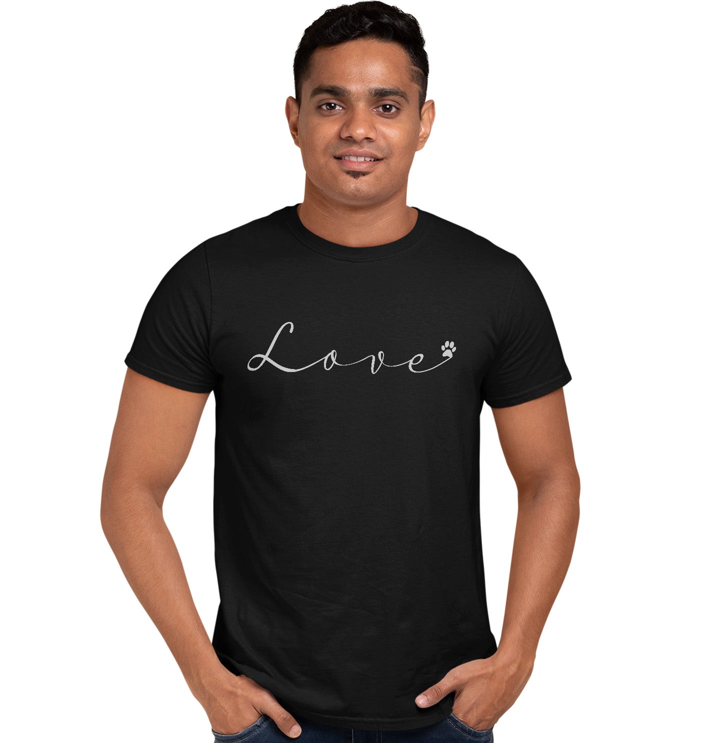 Love Script Paw - Adult Unisex T-Shirt