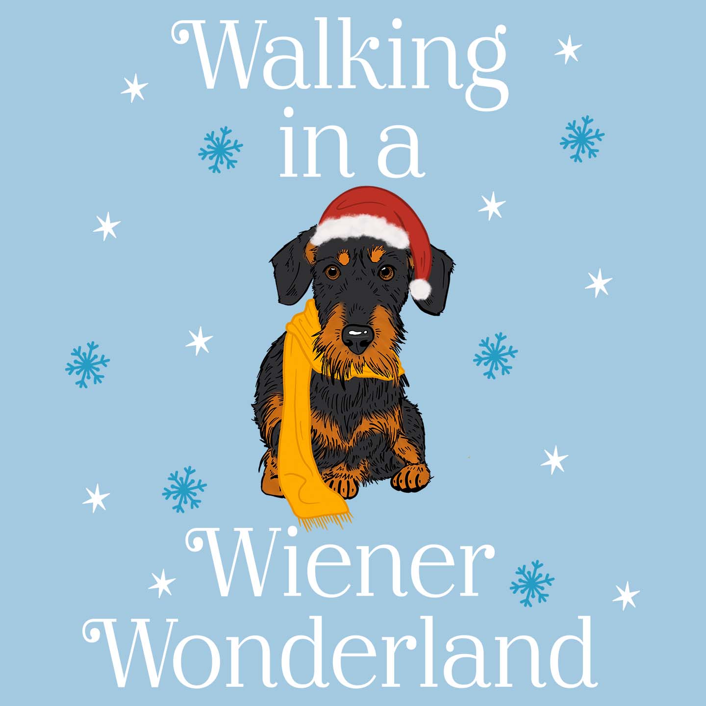 Wire Haired Wiener Wonderland - Women's Fitted T-Shirt