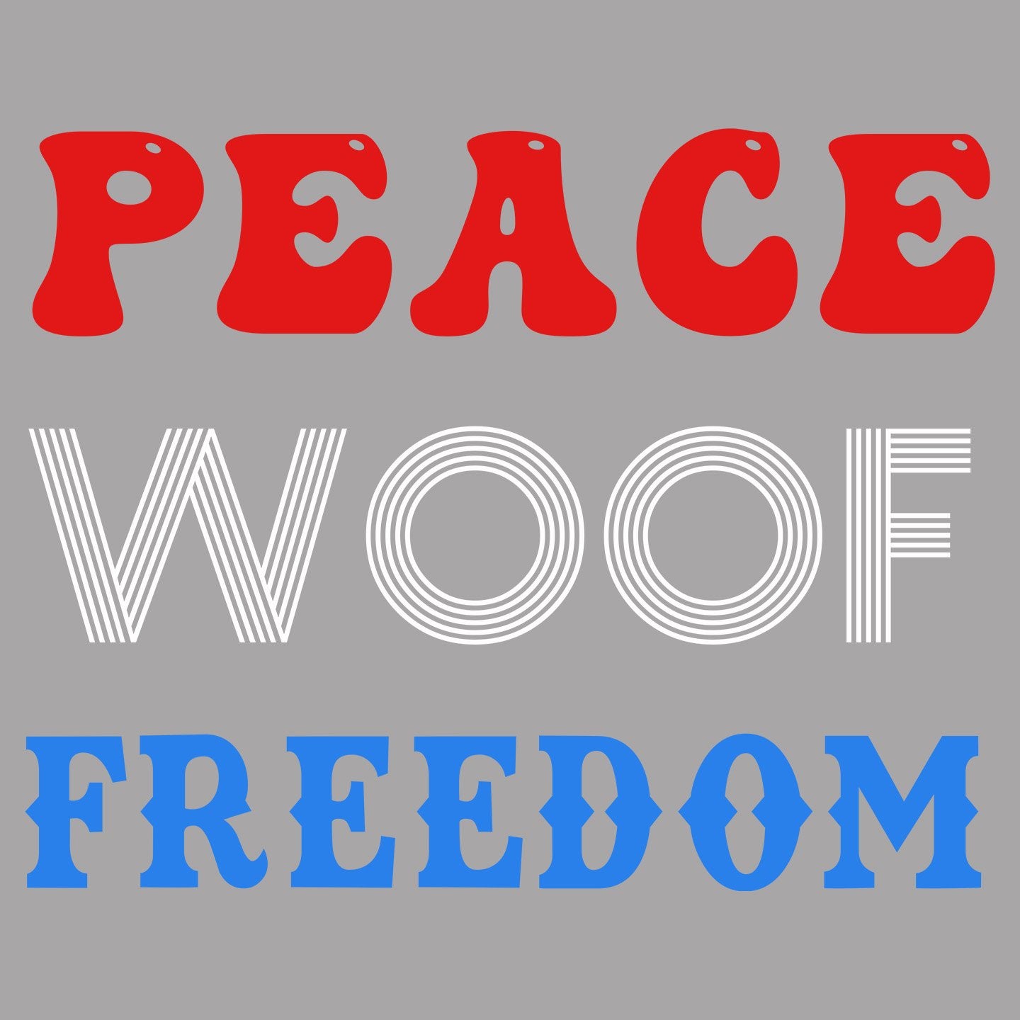 Peace Woof Freedom - Women's Tri-Blend T-Shirt