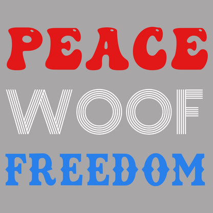 Peace Woof Freedom - Women's Tri-Blend T-Shirt