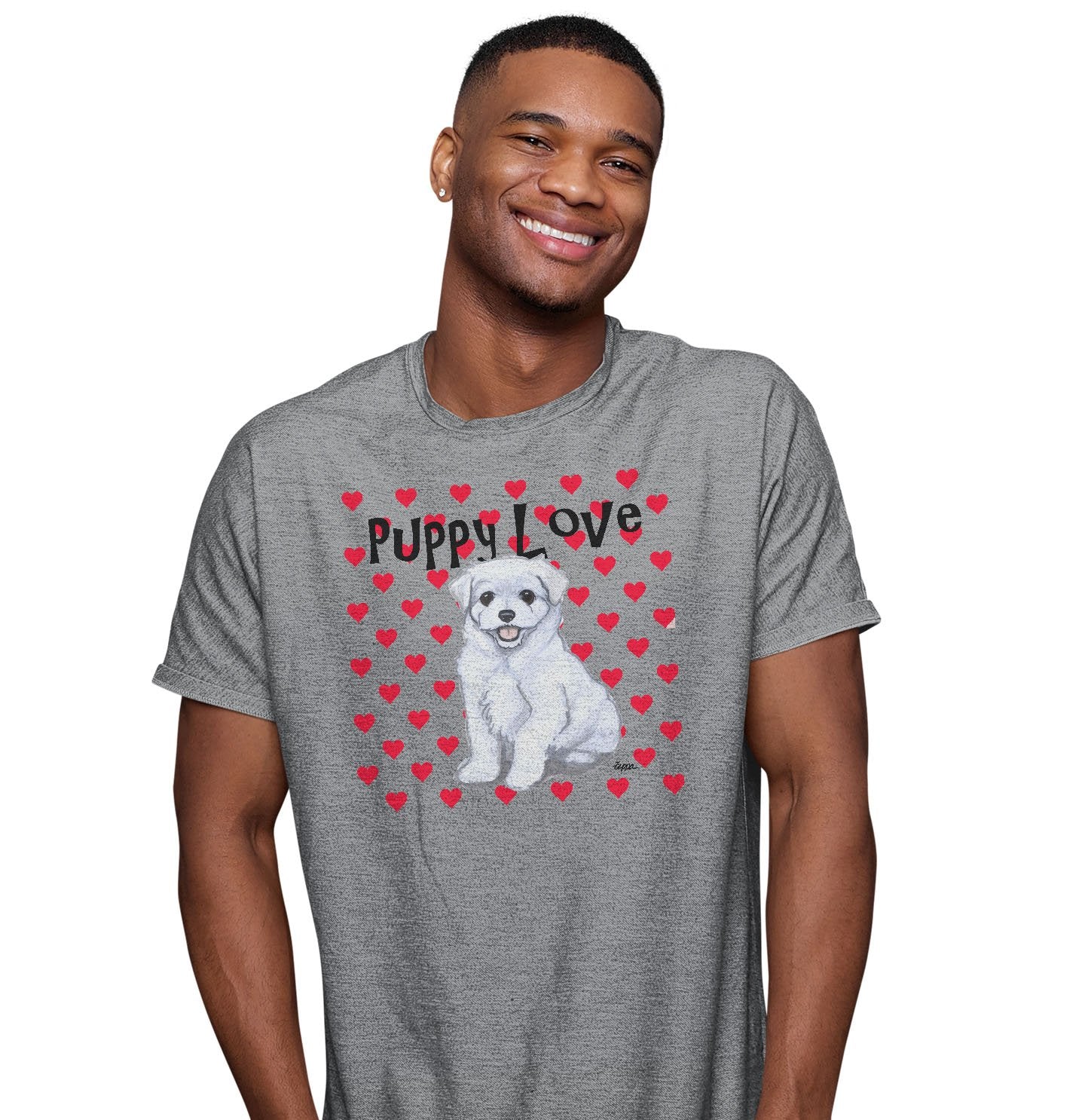 Animal Pride - Maltese Puppy Love - Adult Unisex T-Shirt