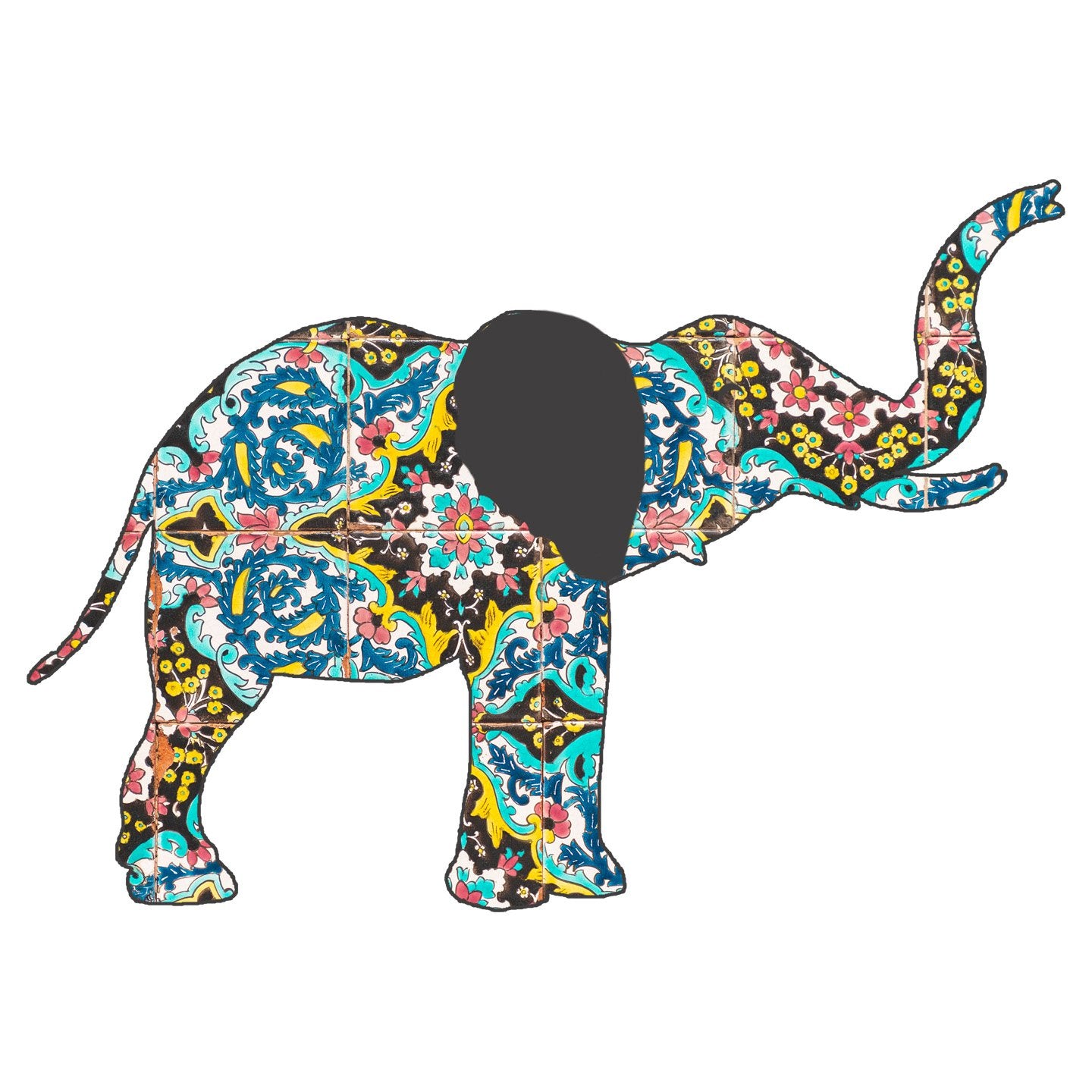 Elephant Mosaic - Adult Unisex Long Sleeve T-Shirt