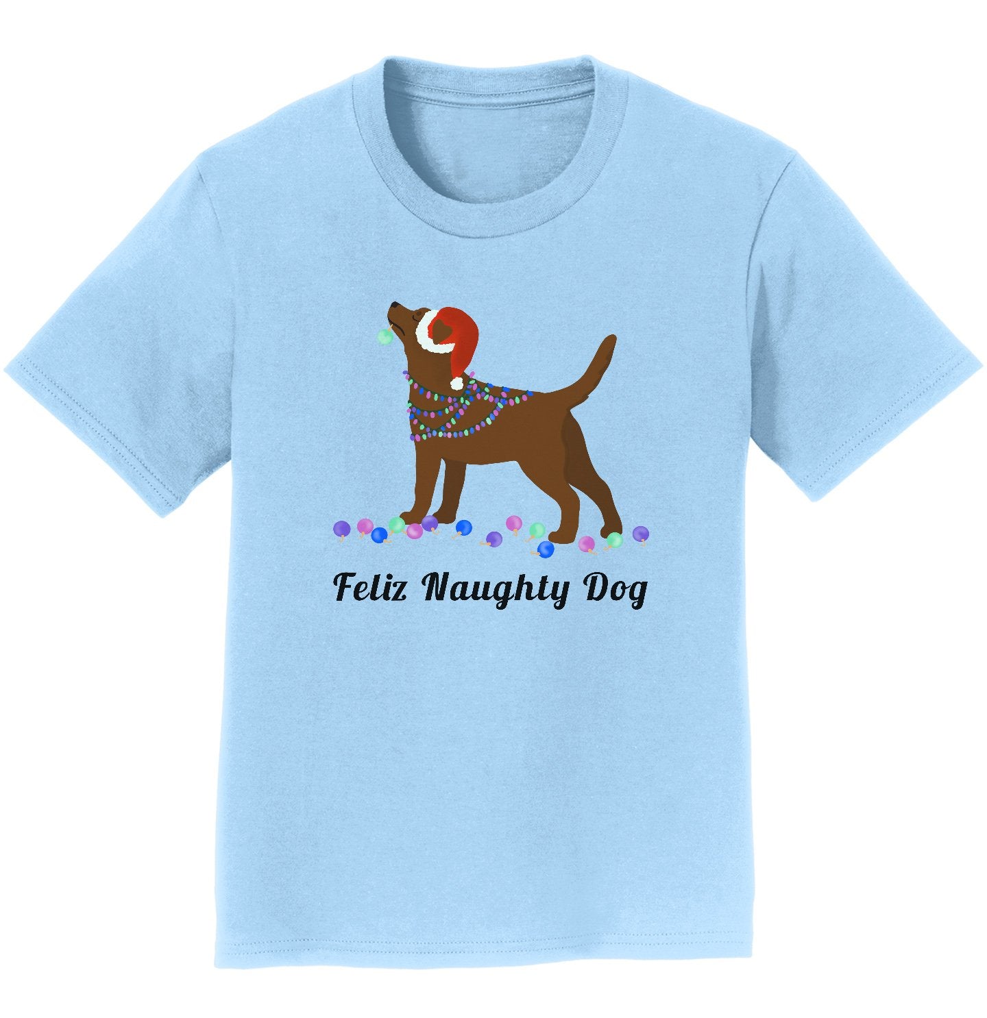 Feliz Naughty Dog Chocolate Lab - Kids' Unisex T-Shirt