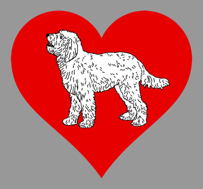Goldendoodle on Heart Left Chest - Women's Full-Zip Hoodie Sweatshirt