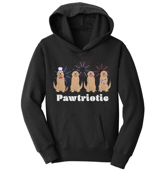 4th of July Patriotic Golden Retrievers - Kids' Unisex Hoodie Sweatshirt