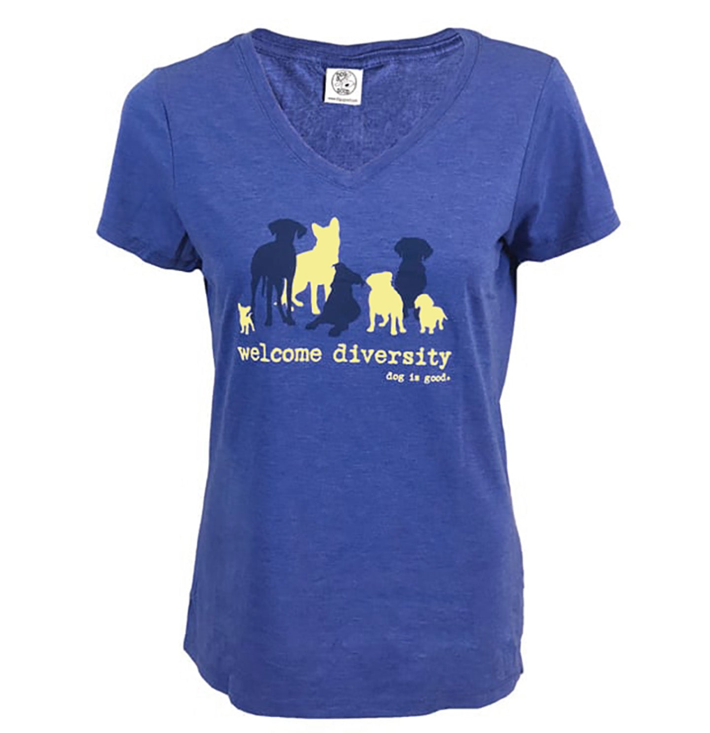 Dog Is Good - Welcome Diversity - Women's V-Neck T-Shirt