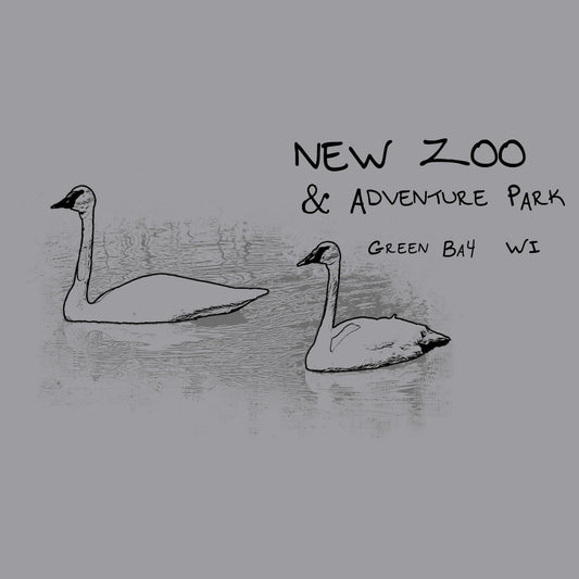 NEW Zoo Trumpeter Swans Outline - Adult Unisex Hoodie Sweatshirt