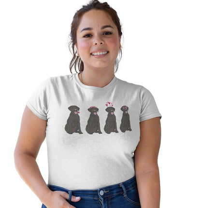 Animal Pride - Black Lab Love Line Up - Women's Tri-Blend T-Shirt