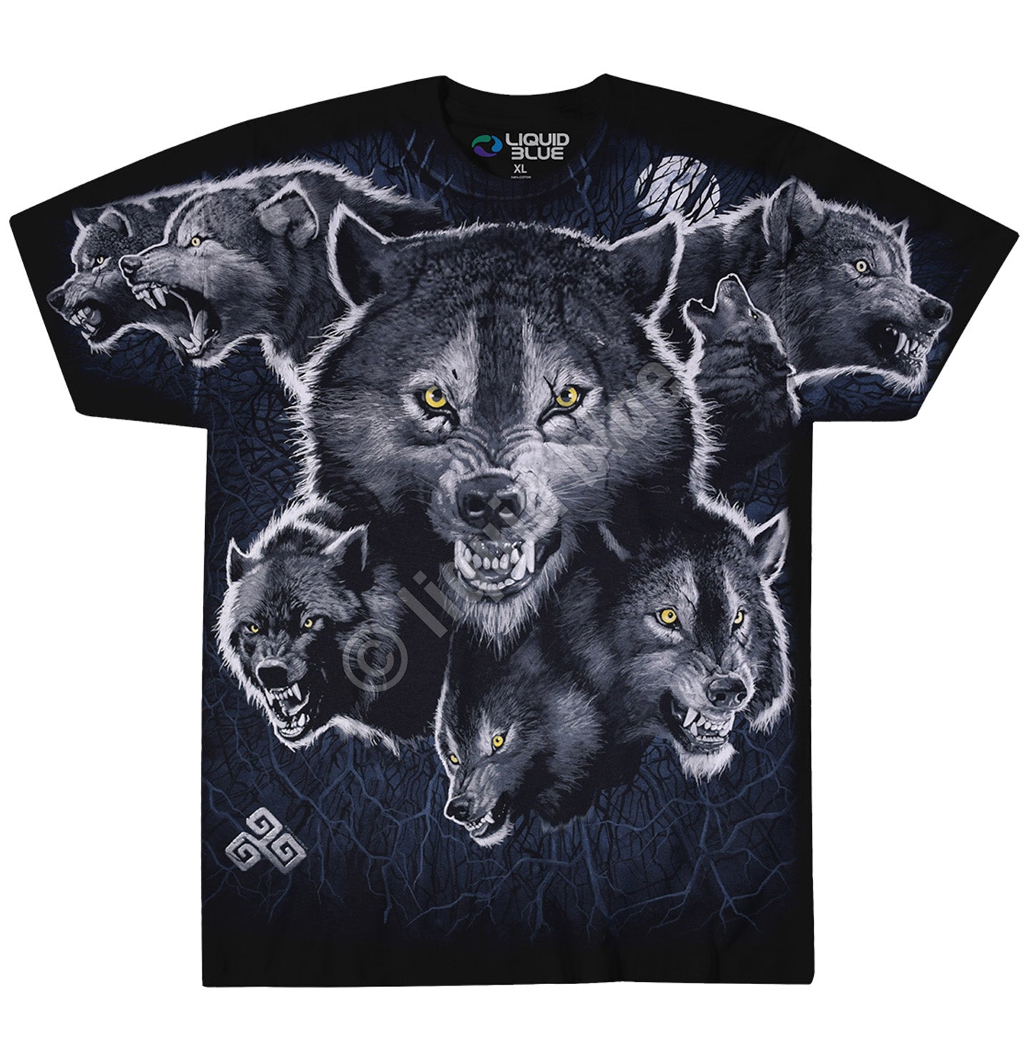 Liquid Blue - Wolf Pack - Adult Unisex T-Shirt