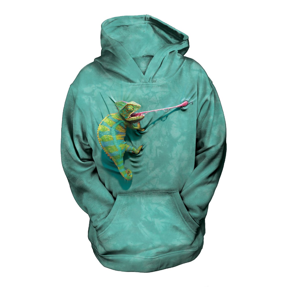 The Mountain Climbing Chameleon - Kid's Unisex Hoodie Sweatshirt