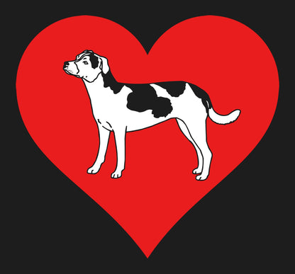 Danish Swedish Farmdog on Heart Left Chest - Women's Full-Zip Hoodie Sweatshirt