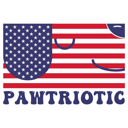 Pawtriotic Flag Dog - Adult Unisex Hoodie Sweatshirt