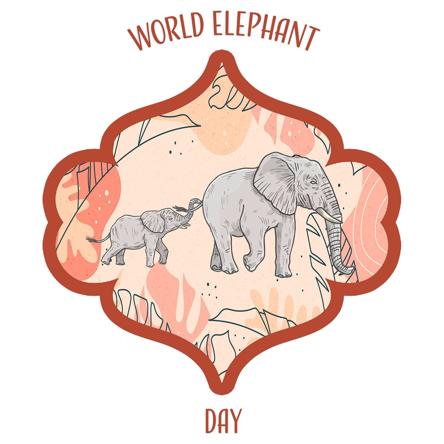 World Elephant Day - Adult Unisex Hoodie Sweatshirt