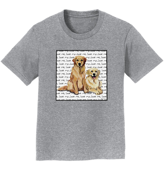 Animal Pride - Golden Retreiver Love Text - Kids' Unisex T-Shirt