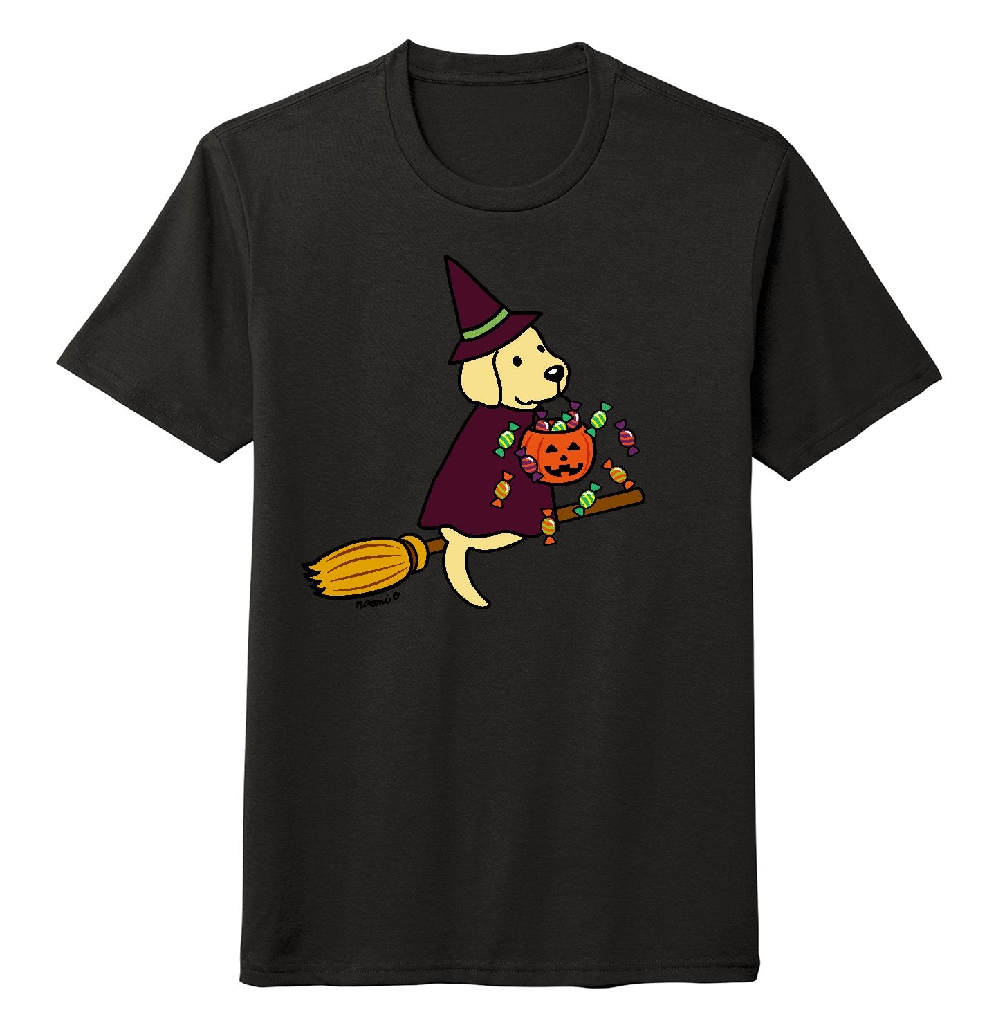 Yellow Lab Witch - Adult Tri-Blend T-Shirt